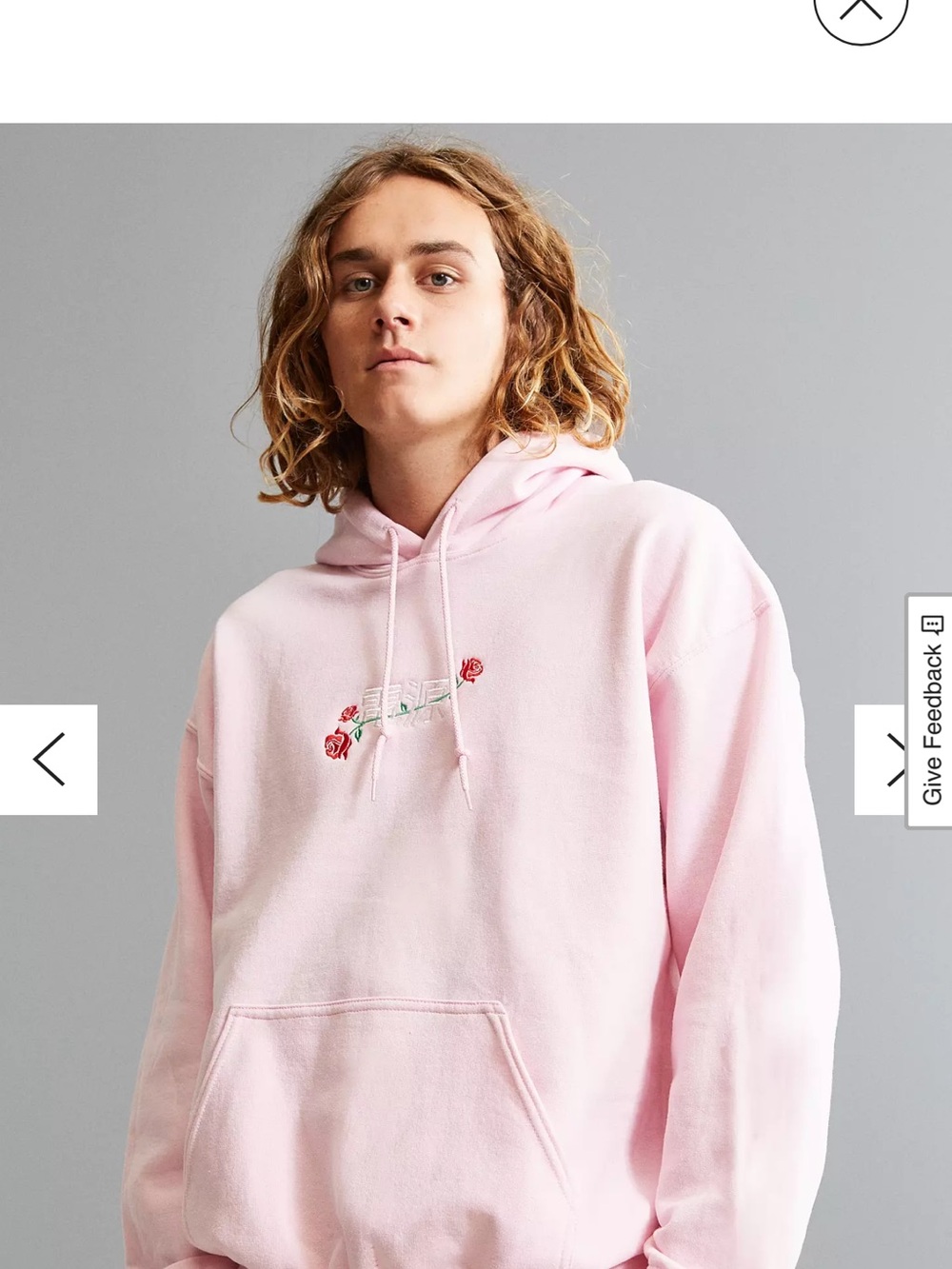 Power Of Rose Embroidered Hoodie Sweatshirt